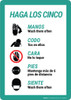 Do The Five Spanish - Wall Sign Do The Five Spanish - Wall Sign