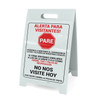 Visitor Alert - Help Keep Coronavirus Out of Our Facility Spanish Portrait - Wall Sign Visitor Alert - Help Keep Coronavirus Out of Our Facility Spanish Portrait - Wall Sign