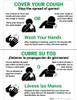 Cover Your Cough - Stop the Spread of Germs! Spanish Bilingual Portrait - Wall Sign Cover Your Cough - Stop the Spread of Germs! Spanish Bilingual Portrait - Wall Sign