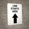 One-Way Aisle Up Arrow Portrait - Wall Sign