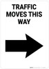 Traffic Moves This Way Right Arrow Portrait - Wall Sign