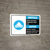 Notice: Clean And Store Respirators After Use Bilingual Spanish with Icon ANSI Portrait - Wall Sign