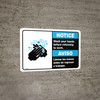 Notice: Wash Hands Before Returning To Work Bilingual Spanish with Icon ANSI Landscape - Wall Sign
