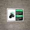 Safety First: Wash Hands Before Returning To Work Bilingual Spanish with Icon Landscape - Wall Sign
