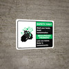 Safety First: Wash Your Hands Avoid Contamination Bilingual Spanish with Icon Landscape - Wall Sign