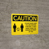 Caution: Please Make Sure You Are Keeping 6 Feet Apart with Icon Landscape - Wall Sign
