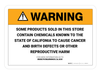 Prop 65 Products - Wall Sign