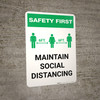 Safety First: Maintain Social Distancing with Icon Portrait - Wall Sign