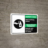 Safety First: Hand Sanitizing Station Bilingual Spanish with Icon Landscape - Wall Sign