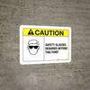 Safety Glasses Required - Wall Sign Safety Glasses Required - Wall Sign