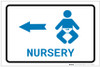 Nursery Left Arrow with Icon Landscape v2 - Label Nursery Left Arrow with Icon Landscape v2 - Label