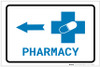 Pharmacy Left Arrow with Icon Landscape v2 - Label