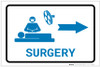 Surgery Right Arrow with Icon Landscape v2 - Label