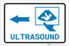 Ultrasound Left Arrow with Icon Landscape v2 - Label Ultrasound Left Arrow with Icon Landscape v2 - Label