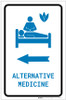 Alternative Medicine Left Arrow with Icon Portrait v2 - Label