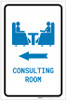 Consulting Room Left Arrow with Icon Portrait v2 - Label Consulting Room Left Arrow with Icon Portrait v2 - Label