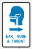 Ears, Nose, and Throat (ENT) Right Arrow with Icon Portrait v2 - Label Ears, Nose, and Throat (ENT) Right Arrow with Icon Portrait v2 - Label