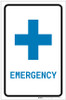 Emergency with First Aid Symbol Portrait v2 - Label Emergency with First Aid Symbol Portrait v2 - Label