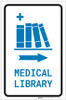 Medical Library Right Arrow with Icon Portrait v2 - Label