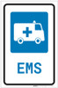 EMS Medical Van with Icon Portrait - Label