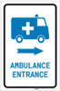 Ambulance Entrance Right Arrow with Icon Portrait v2 - Label Ambulance Entrance Right Arrow with Icon Portrait v2 - Label