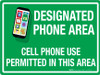 Designated Phone Area - Floor Sign