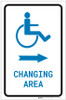 ADA Accessible Changing Area Right Arrow with Icon Portrait v2 - Label ADA Accessible Changing Area Right Arrow with Icon Portrait v2 - Label