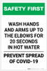 Safety First: Wash Hands Safety COVID-19 Portrait - Label