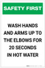 Safety First: Wash Hands Safety Portrait - Label