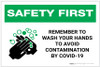 Safety First: Remember To Wash Your Hands Avoid COVID-19 Landscape - Label