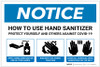 Notice: How To Use Hand Sanitizer - Protect Yourself and Others Against Covid-19 Landscape - Label
