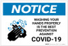 Notice: Washing Your Hands Properly Landscape - Label
