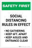Safety First: Social Distancing Rules in Effect Portrait - Label Safety First: Social Distancing Rules in Effect Portrait - Label