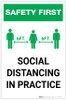 Safety First: Social Distancing in Practice Portrait - Label