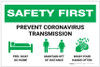Safety First: Prevent Virus Transmission with Icons Landscape - Label
