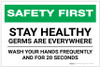 Safety First: Stay Healthy - Germs Are Everywhere Landscape - Label