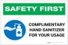 Safety First: Complimentary Hand Sanitizer For Your Usage Landscape - Label