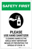 Safety First: Cleaning Hands is the Single Most Important Means of Preventing Spread Portrait - Label