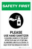 Safety First: Cleaning Hands is the Most Effective Way of Stopping Illnesses Portrait - Label