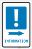Information Right Arrow with Exclamation Mark Portrait - Label Information Right Arrow with Exclamation Mark Portrait - Label