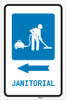 Janitorial Left Arrow with Icon Portrait - Label