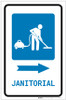 Janitorial Right Arrow with Icon Portrait - Label