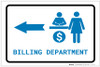 Billing Department Left Arrow with Icon Landscape v2 - Label Billing Department Left Arrow with Icon Landscape v2 - Label