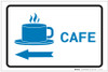 Cafe Left Arrow with Icon Landscape v2 - Label
