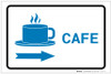 Cafe Right Arrow with Icon Landscape v2 - Label