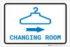 Changing Room Right Arrow with Icon Landscape v2 - Label