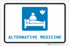 Alternative Medicine with Icon Landscape - Label Alternative Medicine with Icon Landscape - Label