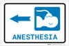 Anesthesia Left Arrow with Icon Landscape - Label