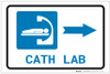Cath Lab Right Arrow with Icon Landscape - Label Cath Lab Right Arrow with Icon Landscape - Label