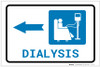 Dialysis Left Arrow with Icon Landscape - Label